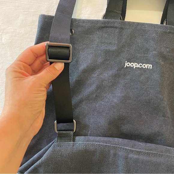 JOOP Jeans Charcoal Grey Canvas Logo Backpack Purse/Bag - Picture 4 of 9